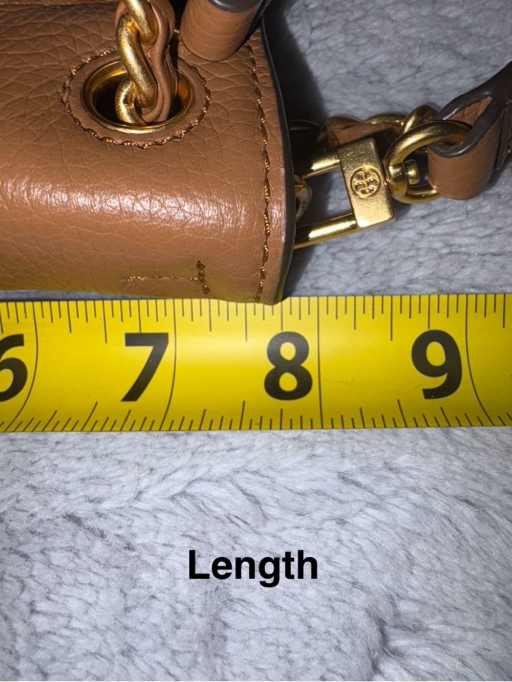 Tory Burch Brown Pebbled Leather Shoulder Bag with Gold Logo - Picture 14 of 15